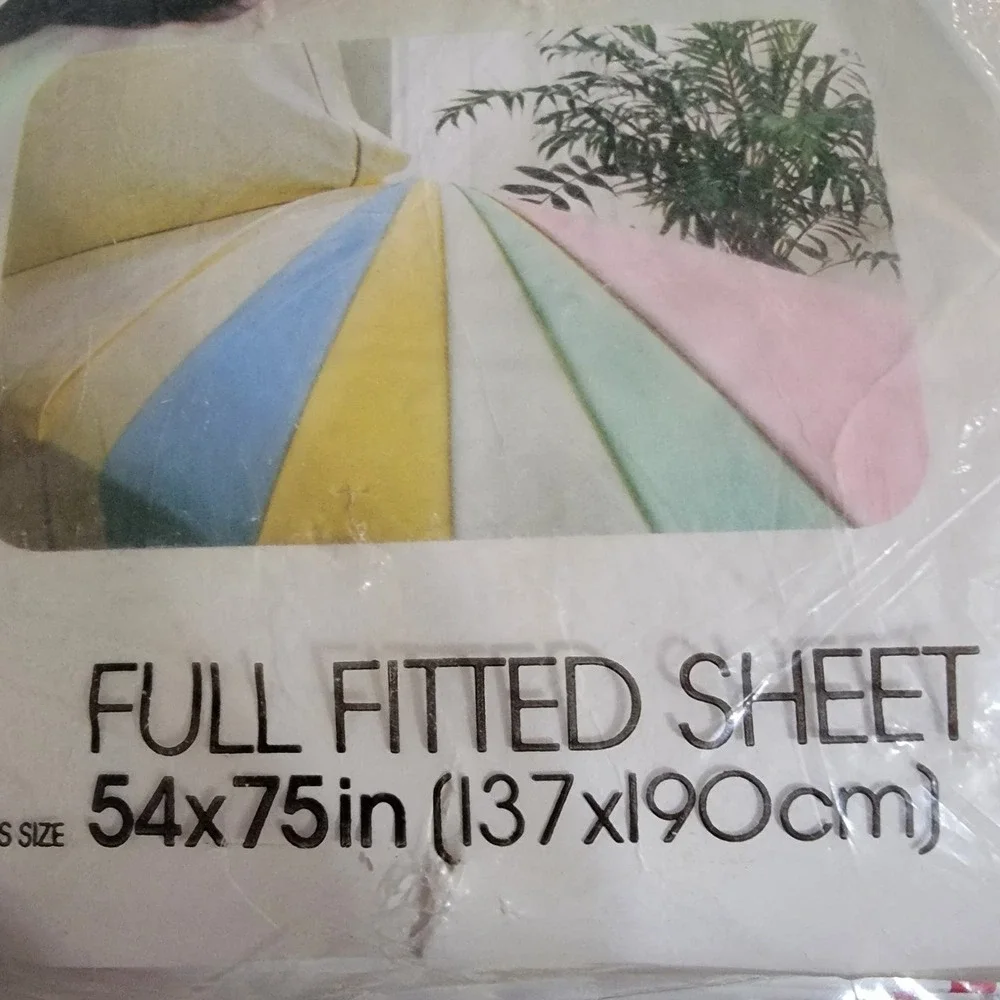 Montgomery‎ Ward Floria Percale Full Fitted Sheet NEW IN PACKAGE colorful
